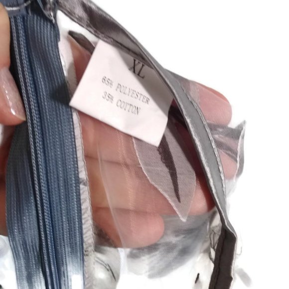 New! Grey scale floral dress XL - Picture 6 of 6